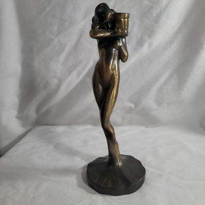 Sarsaparilla #175 Art Deco of Frankart Bronze Candle Stick 1984